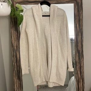 Aritzia Talula Brand XS Cream Hooded Cardigan